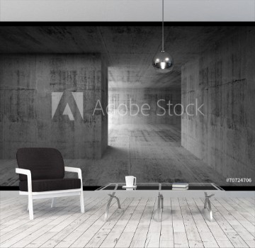 Picture of Abstract empty room concrete interior 3d render